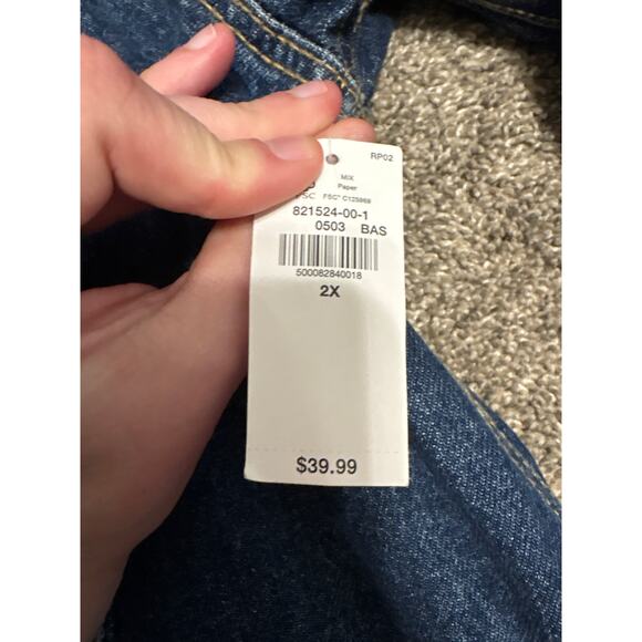 NWT Old Navy Blue Jean Jacket Women's Size 2X - Picture 3 of 6